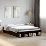 Black engineered wood bed frame 135x190 cm by vidaXL, Beds and slatted bases - Ref: Foro24-3280588, Price: 152,46 €, Discount: %