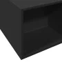 Black engineered wood bed frame 135x190 cm by vidaXL, Beds and slatted bases - Ref: Foro24-3280588, Price: 152,46 €, Discount: %