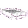 Black engineered wood bed frame 135x190 cm by vidaXL, Beds and slatted bases - Ref: Foro24-3280588, Price: 152,46 €, Discount: %
