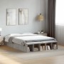 Estructura de cama madera de ingeniería gris hormigón 140x190cm de vidaXL, Camas y somieres - Ref: Foro24-3280583, Precio: 14...