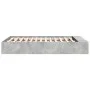 Concrete gray engineered wood bed frame 140x190cm by vidaXL, Beds and slatted bases - Ref: Foro24-3280583, Price: 140,24 €, D...