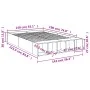 Concrete gray engineered wood bed frame 140x190cm by vidaXL, Beds and slatted bases - Ref: Foro24-3280583, Price: 140,24 €, D...