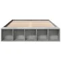 Betongrauer Bettrahmen aus Holzwerkstoff, 120 x 190 cm von vidaXL, Betten und Lattenroste - Ref: Foro24-3280597, Preis: 128,0...