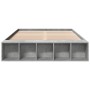 Estructura de cama madera de ingeniería gris hormigón 120x190cm de vidaXL, Camas y somieres - Ref: Foro24-3280597, Precio: 12...