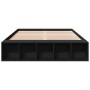 Black engineered wood bed frame 120x190 cm by vidaXL, Beds and slatted bases - Ref: Foro24-3280595, Price: 130,72 €, Discount: %