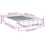 Schwarzer Bettrahmen aus Holzwerkstoff, 120 x 190 cm von vidaXL, Betten und Lattenroste - Ref: Foro24-3280595, Preis: 130,72 ...