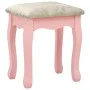 Juego de tocador y taburete madera paulownia rosa 80x69x141 cm de vidaXL, Tocadores para dormitorios - Ref: Foro24-289319, Pr...