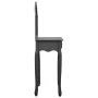 Schminktisch und Hocker aus grauem Paulownia-Holz, 65 x 36 x 128 cm von vidaXL, Schlafzimmerkommoden - Ref: Foro24-289337, Pr...