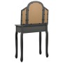 Schminktisch und Hocker aus grauem Paulownia-Holz, 65 x 36 x 128 cm von vidaXL, Schlafzimmerkommoden - Ref: Foro24-289337, Pr...