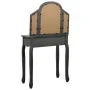 Schminktisch und Hocker aus grauem Paulownia-Holz, 65 x 36 x 128 cm von vidaXL, Schlafzimmerkommoden - Ref: Foro24-289337, Pr...