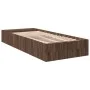 Oak brown engineered wood bed frame 100x200 cm by vidaXL, Beds and slatted bases - Ref: Foro24-3280607, Price: 110,50 €, Disc...