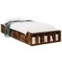 Smoke oak engineered wood bed frame 100x200 cm by vidaXL, Beds and slatted bases - Ref: Foro24-3280605, Price: 108,02 €, Disc...