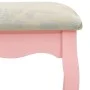 Juego de tocador y taburete madera paulownia rosa 80x69x141 cm de vidaXL, Tocadores para dormitorios - Ref: Foro24-289319, Pr...