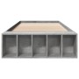 Betongrauer Bettrahmen aus Holzwerkstoff, 90 x 190 cm von vidaXL, Betten und Lattenroste - Ref: Foro24-3280618, Preis: 103,12...