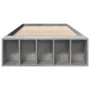 Concrete gray engineered wood bed frame 90x190 cm by vidaXL, Beds and slatted bases - Ref: Foro24-3280618, Price: 101,89 €, D...