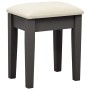 Schminktisch und Hocker aus grauem Paulownia-Holz, 65 x 36 x 128 cm von vidaXL, Schlafzimmerkommoden - Ref: Foro24-289337, Pr...