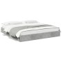 Concrete gray engineered wood bed with drawers 200x200 cm by vidaXL, Beds and slatted bases - Ref: Foro24-3280632, Price: 184...