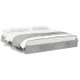 Concrete gray engineered wood bed with drawers 200x200 cm by vidaXL, Beds and slatted bases - Ref: Foro24-3280632, Price: 182...