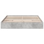 Concrete gray engineered wood bed with drawers 200x200 cm by vidaXL, Beds and slatted bases - Ref: Foro24-3280632, Price: 184...