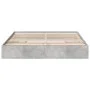 Concrete gray engineered wood bed with drawers 200x200 cm by vidaXL, Beds and slatted bases - Ref: Foro24-3280632, Price: 182...