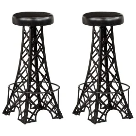 Kitchen bar stools 2 units genuine leather by vidaXL, Kitchen stools - Ref: Foro24-247660, Price: 234,43 €, Discount: %