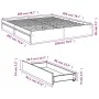 Concrete gray engineered wood bed with drawers 200x200 cm by vidaXL, Beds and slatted bases - Ref: Foro24-3280632, Price: 182...