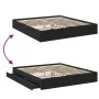 Black engineered wood bed frame with drawers 200x200 cm by vidaXL, Beds and slatted bases - Ref: Foro24-3280630, Price: 187,5...