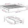Black engineered wood bed frame with drawers 200x200 cm by vidaXL, Beds and slatted bases - Ref: Foro24-3280630, Price: 187,5...