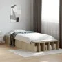 Sonoma oak engineered wood bed frame 75x190 cm by vidaXL, Beds and slatted bases - Ref: Foro24-3280624, Price: 99,18 €, Disco...