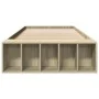 Sonoma oak engineered wood bed frame 75x190 cm by vidaXL, Beds and slatted bases - Ref: Foro24-3280624, Price: 99,18 €, Disco...
