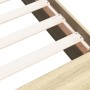 Sonoma oak engineered wood bed frame 75x190 cm by vidaXL, Beds and slatted bases - Ref: Foro24-3280624, Price: 100,37 €, Disc...