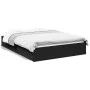 Black engineered wood bed with drawers 140x200 cm by vidaXL, Beds and slatted bases - Ref: Foro24-3280658, Price: 207,19 €, D...