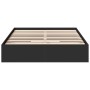 Black engineered wood bed with drawers 140x200 cm by vidaXL, Beds and slatted bases - Ref: Foro24-3280658, Price: 221,37 €, D...