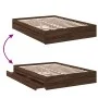 Oak brown engineered wood bed with drawers 120x200 cm by vidaXL, Beds and slatted bases - Ref: Foro24-3280670, Price: 166,05 ...