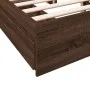 Oak brown engineered wood bed with drawers 120x200 cm by vidaXL, Beds and slatted bases - Ref: Foro24-3280670, Price: 166,05 ...