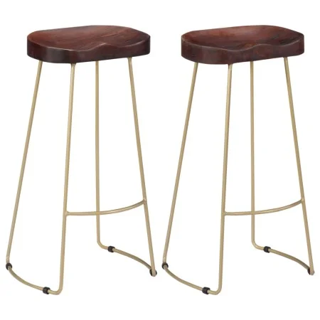 Gavin Küchenhocker 2 Einheiten aus massivem Mangoholz von vidaXL, Küchenhocker - Ref: Foro24-247835, Preis: 130,62 €, Rabatt: %