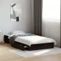 Schwarzes Holzwerkstoffbett mit Schubladen 100x200 cm von vidaXL, Betten und Lattenroste - Ref: Foro24-3280672, Preis: 134,41...