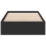 Cama con cajones madera de ingeniería negro 100x200 cm