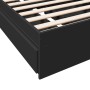 Schwarzes Holzwerkstoffbett mit Schubladen 100x200 cm von vidaXL, Betten und Lattenroste - Ref: Foro24-3280672, Preis: 136,08...
