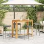 Garden table and stools 5 pcs acacia wood PE rattan gray by vidaXL, Garden sets - Ref: Foro24-3295284, Price: 287,24 €, Disco...