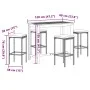 Garden table and stools 5 pcs acacia wood PE rattan gray by vidaXL, Garden sets - Ref: Foro24-3295284, Price: 287,24 €, Disco...