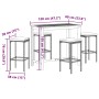 Gartentisch und Hocker 5 Stück Akazienholz PE Rattan grau von vidaXL, Gartensets - Ref: Foro24-3295284, Preis: 307,18 €, Raba...