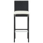 Garden table and stools 5 pcs acacia wood PE rattan black by vidaXL, Garden sets - Ref: Foro24-3295278, Price: 511,24 €, Disc...
