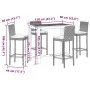 Garden table and stools 5 pcs acacia wood PE rattan black by vidaXL, Garden sets - Ref: Foro24-3295278, Price: 470,85 €, Disc...