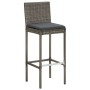 Gartentisch und Hocker 5 Stück Akazienholz PE Rattan grau von vidaXL, Gartensets - Ref: Foro24-3295265, Preis: 426,46 €, Raba...