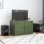 Mueble para TV de acero verde oliva 67x39x44 cm de vidaXL, Muebles TV - Ref: Foro24-841639, Precio: 61,65 €, Descuento: %