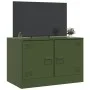 Olive green steel TV cabinet 67x39x44 cm by vidaXL, TV Furniture - Ref: Foro24-841639, Price: 61,12 €, Discount: %