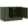 Olivgrüner TV-Schrank aus Stahl, 67 x 39 x 44 cm von vidaXL, TV-Möbel - Ref: Foro24-841639, Preis: 61,12 €, Rabatt: %