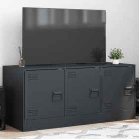 Anthrazitgrauer TV-Schrank aus Stahl, 99 x 39 x 44 cm von vidaXL, TV-Möbel - Ref: Foro24-841645, Preis: 94,28 €, Rabatt: %