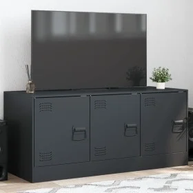 Anthrazitgrauer TV-Schrank aus Stahl, 99 x 39 x 44 cm von vidaXL, TV-Möbel - Ref: Foro24-841645, Preis: 92,92 €, Rabatt: %